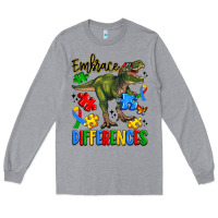 Heather Grey embrace differences Long Sleeve Tee - Artiststas