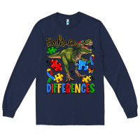 Navy embrace differences Long Sleeve Tee - Artiststas