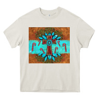 Cream christmas cross gemstone Heavy Core Tee - AdoDesignShop