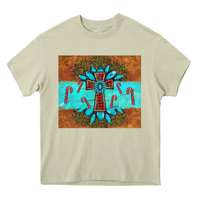 Christmas Cross Gemstone Heavy Core Tee by AdoDesignShop | Teevron