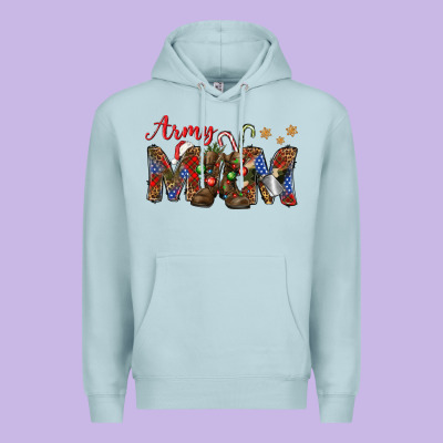 Christmas Army Mom Mother's Day Premium Hoodie Designed By Howdyjamesfarm