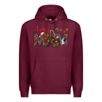 Burgundy Christmas army mom mother's day Premium Hoodie - HowdyJamesFarm