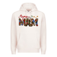 Pale Pink Christmas army mom mother's day Premium Hoodie - HowdyJamesFarm