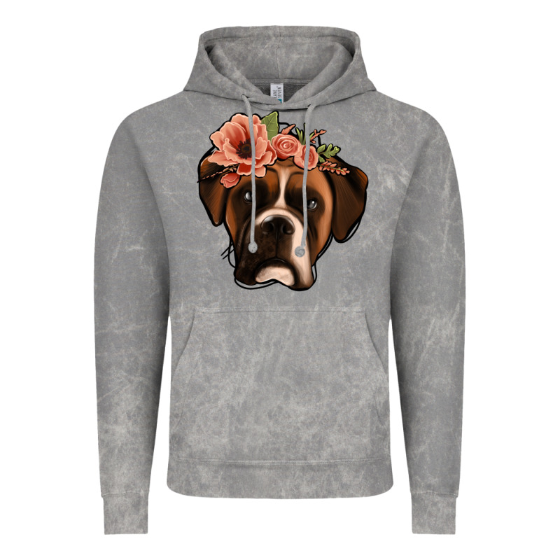 Floral Boxer Vintage Hoodie by Jasminsmagicworld | Teevron