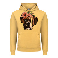 Vintage Mustard floral boxer Vintage Hoodie - Jasminsmagicworld