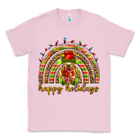 Bubblegum Pink Happy holidays elf gnome Classic Tee - NancyCooperArtShop