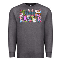 Charcoal Heather Happy Easter Nurse Premium Sweatshirt - OliviaCreatesArt