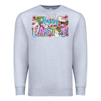Heather Grey Happy Easter Nurse Premium Sweatshirt - OliviaCreatesArt