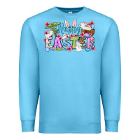 Ocean Blue Happy Easter Nurse Premium Sweatshirt - OliviaCreatesArt