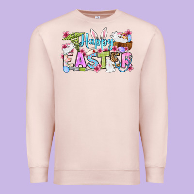 Happy Easter Nurse Premium Sweatshirt Designed By Oliviacreatesart