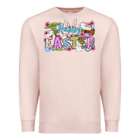 Pale Pink Happy Easter Nurse Premium Sweatshirt - OliviaCreatesArt