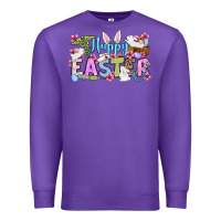 Purple Happy Easter Nurse Premium Sweatshirt - OliviaCreatesArt