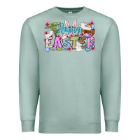 Seafoam Happy Easter Nurse Premium Sweatshirt - OliviaCreatesArt