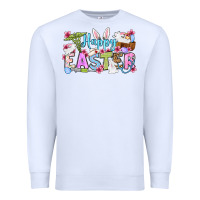 White Happy Easter Nurse Premium Sweatshirt - OliviaCreatesArt