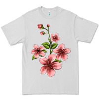 Dove Grey pink flowers hibiscus Premium Tee - Jasminsmagicworld