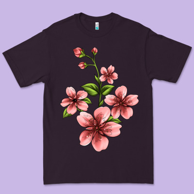 Pink Flowers Hibiscus Premium Tee Designed By Jasminsmagicworld