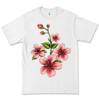 White pink flowers hibiscus Premium Tee - Jasminsmagicworld