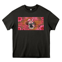 Asphalt easter heifer with bunny ears and glasses license plate Heavy Core Tee - Artiststas