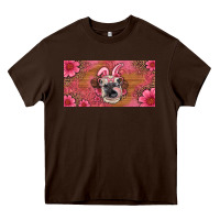 Chocolate Brown easter heifer with bunny ears and glasses license plate Heavy Core Tee - Artiststas