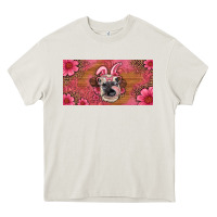 Cream easter heifer with bunny ears and glasses license plate Heavy Core Tee - Artiststas