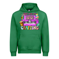 Emerald Just A Girl Who Loves Crafting Urban Hoodie - CowhideDigitalArt