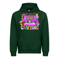 Forest Green Just A Girl Who Loves Crafting Urban Hoodie - CowhideDigitalArt