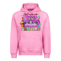 Fuchsia Pink Just A Girl Who Loves Crafting Urban Hoodie - CowhideDigitalArt
