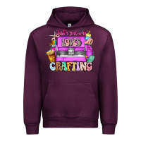 Mauve Wine Just A Girl Who Loves Crafting Urban Hoodie - CowhideDigitalArt