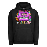 Pigment Black Just A Girl Who Loves Crafting Urban Hoodie - CowhideDigitalArt