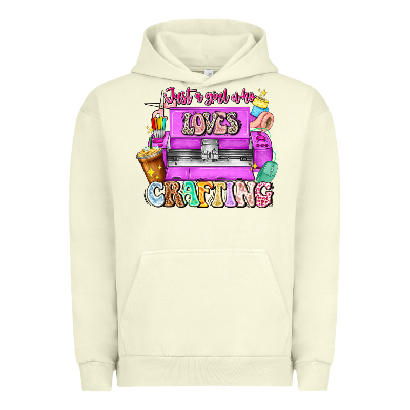 Just A Girl Who Loves Crafting Urban Hoodie by CowhideDigitalArt | Teevron