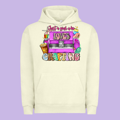 Just A Girl Who Loves Crafting Urban Hoodie Designed By Cowhidedigitalart