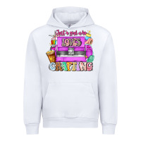 White Just A Girl Who Loves Crafting Urban Hoodie - CowhideDigitalArt