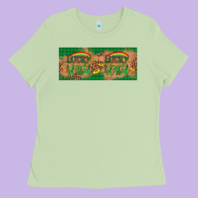 St. Patrick's Day Western  Lucky And Blessed Ladies Tee Designed By Artiststas