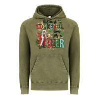 Vintage Olive the most wonderful time for a beer Vintage Hoodie - MaliasSmallBusiness