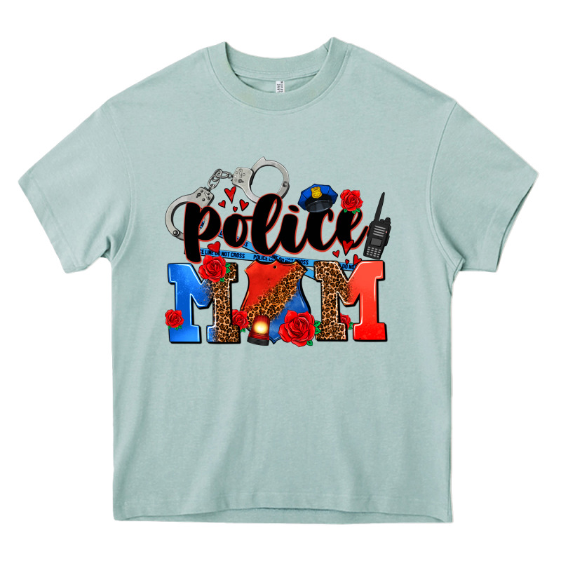 Police Mom Heavy Core Tee by AdoDesignShop | Teevron