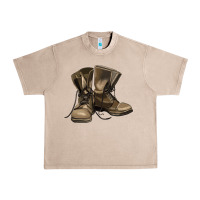 French Oak soldier veteran boots Urban Heavy Tee - MaliasSmallBusiness