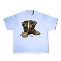 Grape Ice soldier veteran boots Urban Heavy Tee - MaliasSmallBusiness