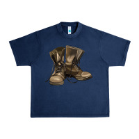 Navy soldier veteran boots Urban Heavy Tee - MaliasSmallBusiness