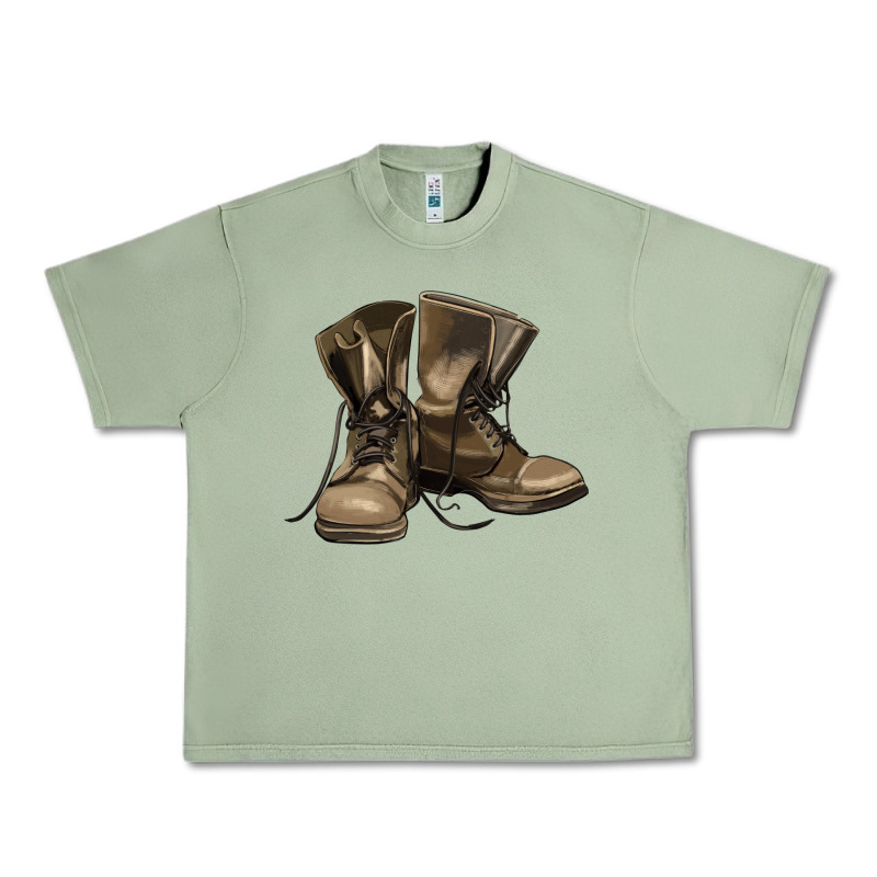Soldier Veteran Boots Urban Heavy Tee by MaliasSmallBusiness | Teevron