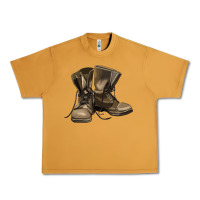 Peanut Butter soldier veteran boots Urban Heavy Tee - MaliasSmallBusiness