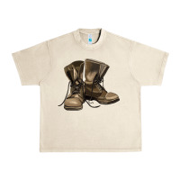 Sandshell soldier veteran boots Urban Heavy Tee - MaliasSmallBusiness