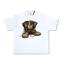 White soldier veteran boots Urban Heavy Tee - MaliasSmallBusiness