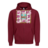 Burgundy mom daily affirmation Zipper Hoodie - TumblerDesignByShophia