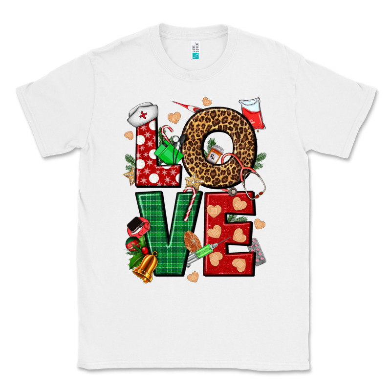 Love Nurse Christmas Classic Tee by NancyCooperArtShop | Teevron