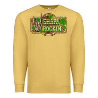 Antique Gold Shamrockin' St. Patrick's Day Premium Sweatshirt - OliviaCreatesArt