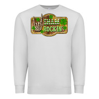 Dove Grey Shamrockin' St. Patrick's Day Premium Sweatshirt - OliviaCreatesArt