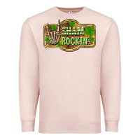 Pale Pink Shamrockin' St. Patrick's Day Premium Sweatshirt - OliviaCreatesArt