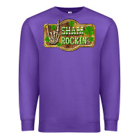 Purple Shamrockin' St. Patrick's Day Premium Sweatshirt - OliviaCreatesArt