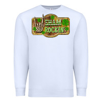 White Shamrockin' St. Patrick's Day Premium Sweatshirt - OliviaCreatesArt