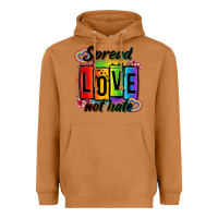 Meerkat spread love not hate Heavyweight Hoodie - OliviaCreatesArt